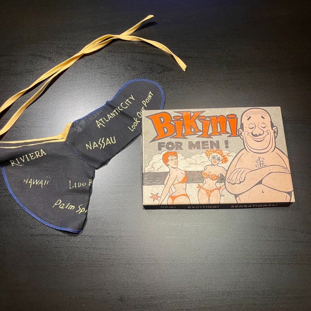Vintage Novelty Men's Bikini Swimsuit Underwear Adult Gag Gift